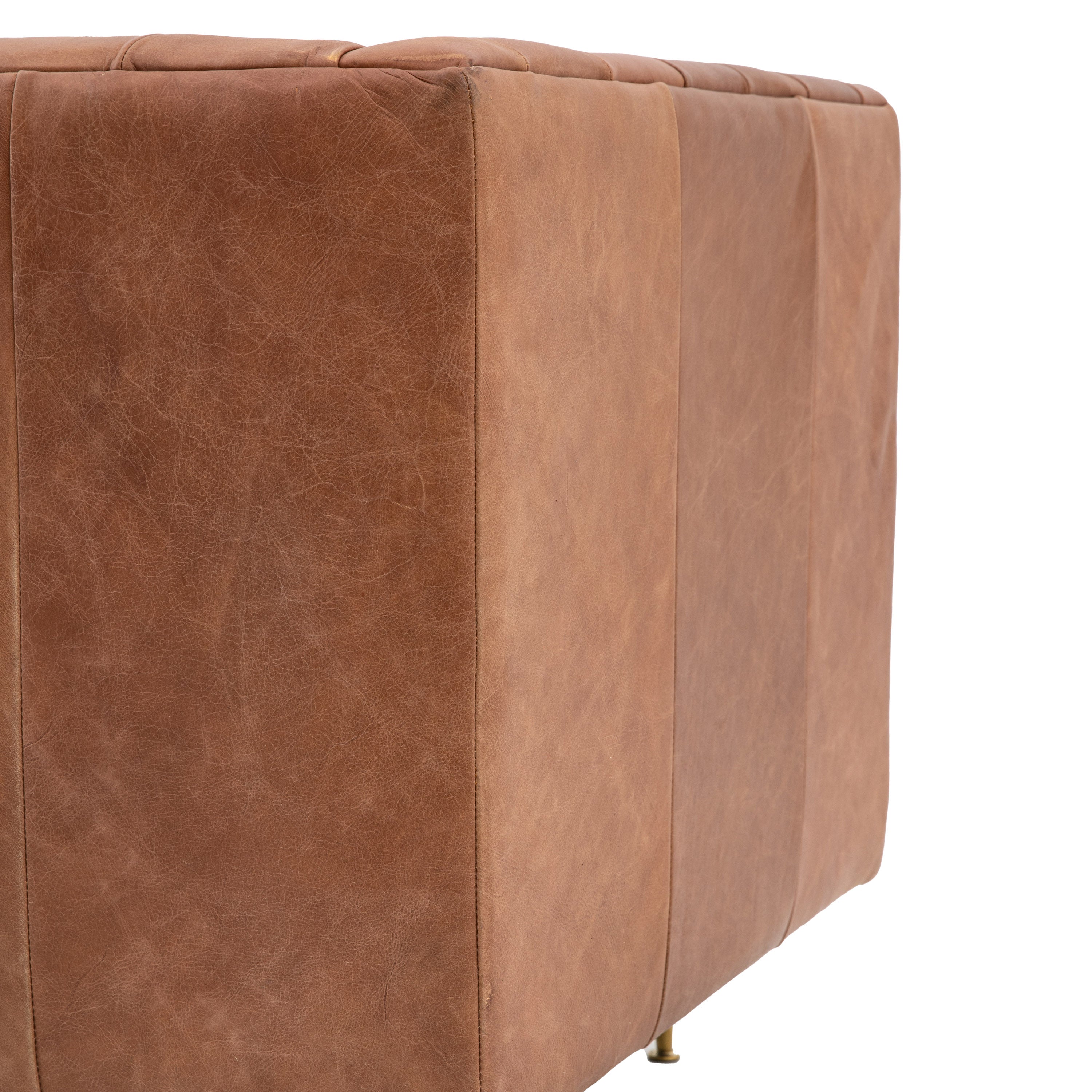Castro Antique Brown Leather Sofa | 3 Seater